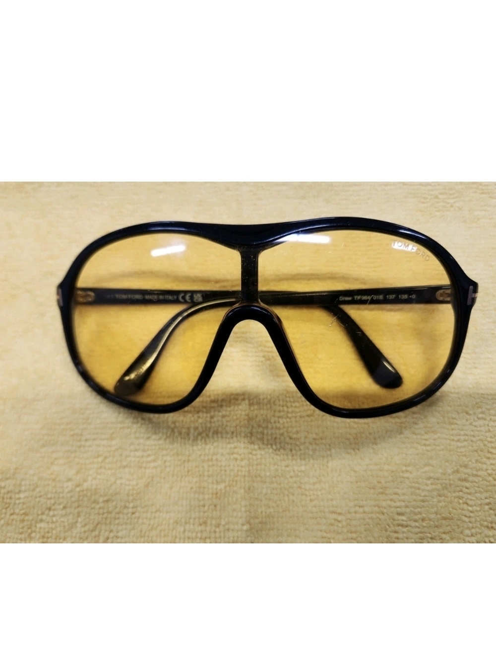 Tom Ford Black Frame Sunglasses Temple Arm Detail
